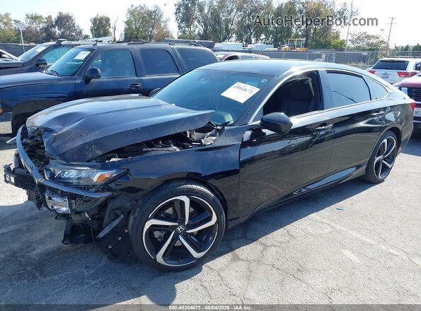 1HGCV1F36LA140964 2020 HONDA ACCORD Black Vista tres cuartos delantera izquierda