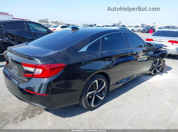 1HGCV1F36LA140964 2020 HONDA ACCORD Black Trasero derecho