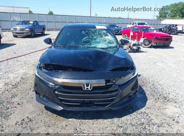 1HGCV1F36NA046120 2022 HONDA ACCORD Black Widok zestawu wskaźników