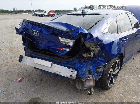 1HGCV1F36NA060406 2022 HONDA ACCORD Синий Вид спереди