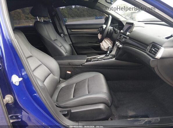 1HGCV1F36NA060406 2022 HONDA ACCORD Синий Вид салона спереди