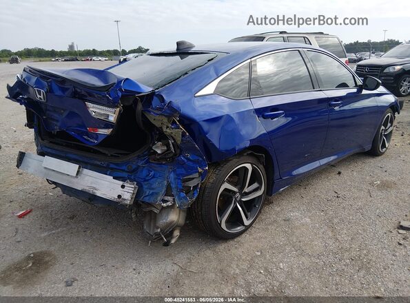 1HGCV1F36NA060406 2022 HONDA ACCORD Синий Задняя правая четверть
