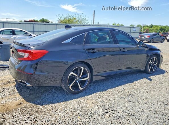 1HGCV1F37JA003660 2018 HONDA ACCORD Black Tył prawy
