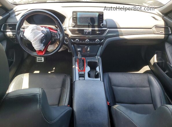 1HGCV1F37JA003660 2018 HONDA ACCORD Black Widok deski rozdzielczej