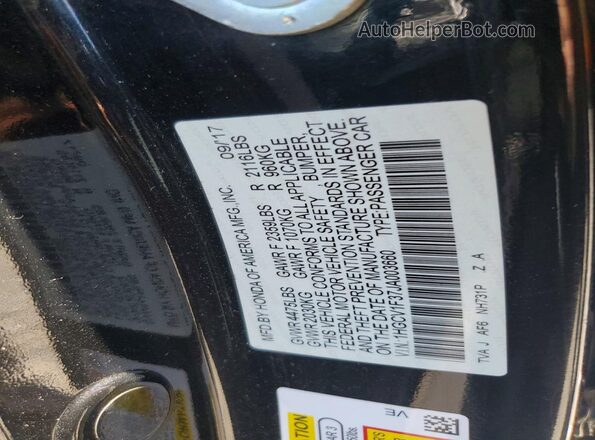 1HGCV1F37JA003660 2018 HONDA ACCORD Black Widok komory silnika