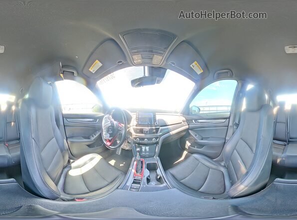 1HGCV1F37JA003660 2018 HONDA ACCORD Black Widok naklejki z numerem VIN