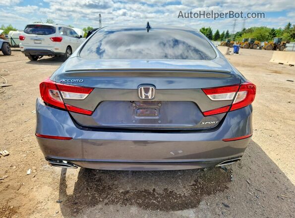 1HGCV1F37JA010673 2018 HONDA ACCORD Gray უკანა ხედი