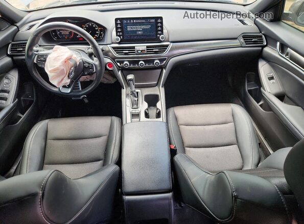 1HGCV1F37JA010673 2018 HONDA ACCORD Gray წინა პანელის ხედი