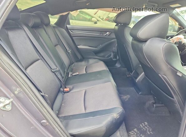 1HGCV1F37JA010673 2018 HONDA ACCORD Gray უკანა სავარძლების ხედი
