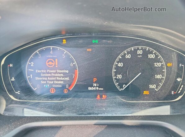 1HGCV1F37JA010673 2018 HONDA ACCORD Gray ხელსაწყოთა პანელის ხედი