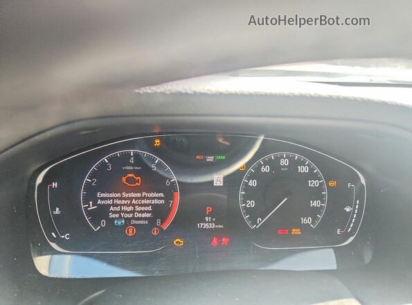 1HGCV1F37JA016179 2018 HONDA ACCORD White ხელსაწყოთა პანელის ხედი