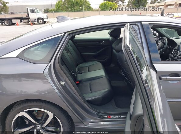 1HGCV1F37JA079007 2018 HONDA ACCORD Gray VIN sticker view