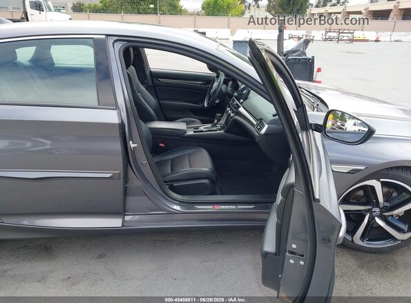 1HGCV1F37JA079007 2018 HONDA ACCORD Gray Front interior view