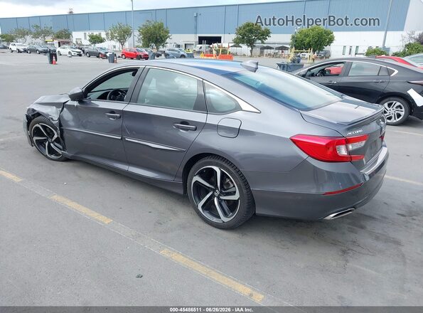 1HGCV1F37JA079007 2018 HONDA ACCORD Gray Rear left