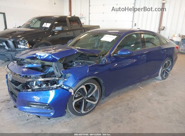 1HGCV1F37JA152523 2018 HONDA ACCORD Blue Vista tres cuartos delantera izquierda