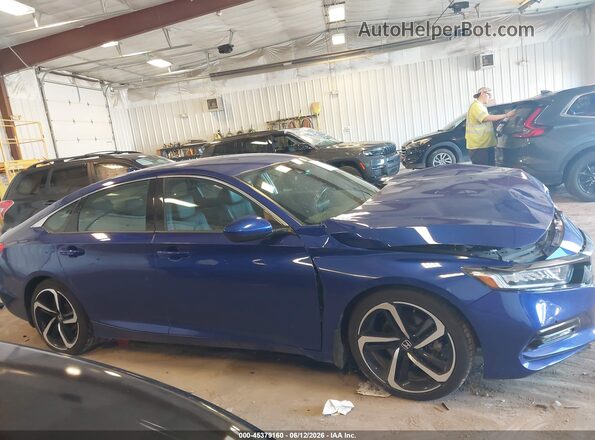1HGCV1F37JA152523 2018 HONDA ACCORD Blue Vista interior trasera