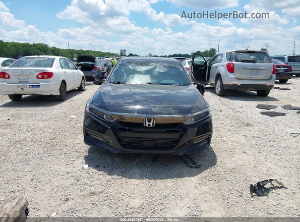 1HGCV1F37JA174697 2018 HONDA ACCORD Черный Вид щитка приборов