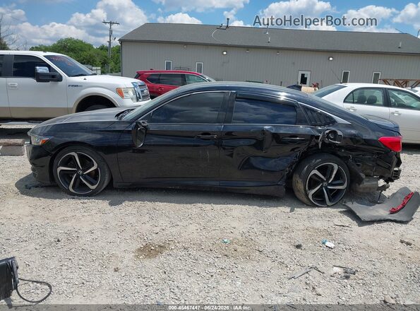 1HGCV1F37JA174697 2018 HONDA ACCORD Черный Панорамный вид салона 360°
