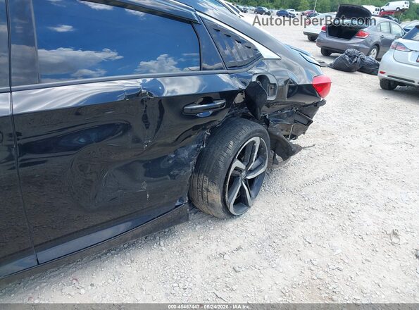 1HGCV1F37JA174697 2018 HONDA ACCORD Черный Вид спереди
