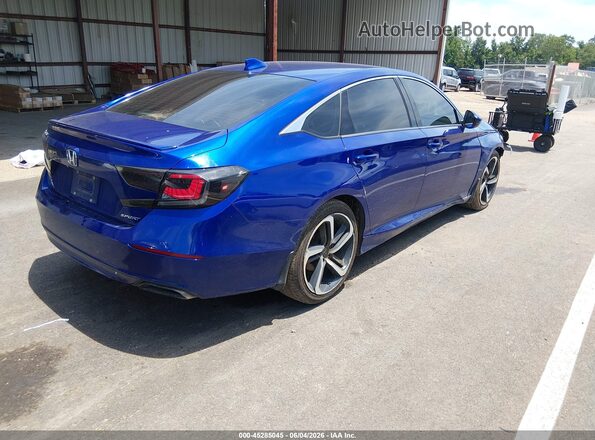 1HGCV1F37JA214261 2018 HONDA ACCORD Blue Հետևի աջ