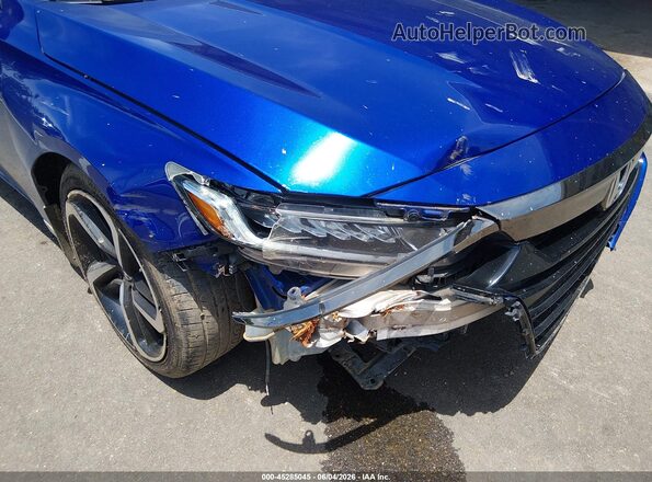 1HGCV1F37JA214261 2018 HONDA ACCORD Blue Դիմացի տեսք