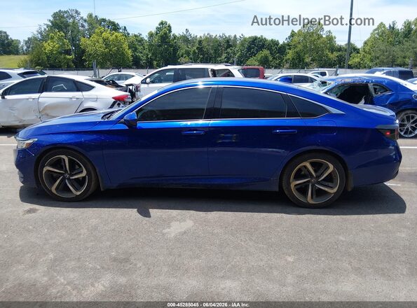 1HGCV1F37JA214261 2018 HONDA ACCORD Blue Սալոնի 360 աստիճան տեսք