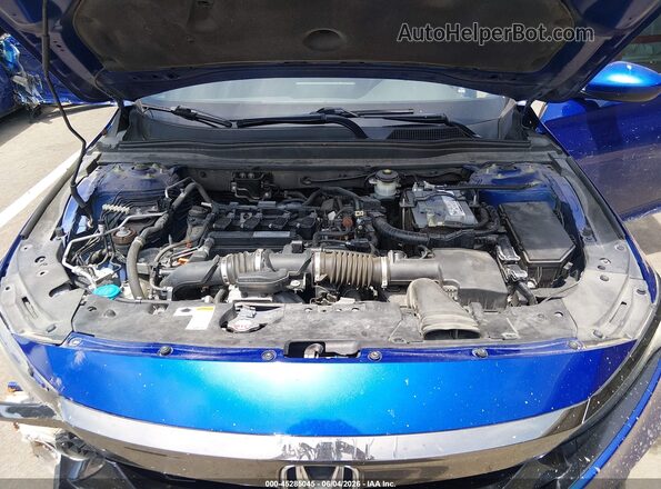 1HGCV1F37JA214261 2018 HONDA ACCORD Blue Հետևի տեսք