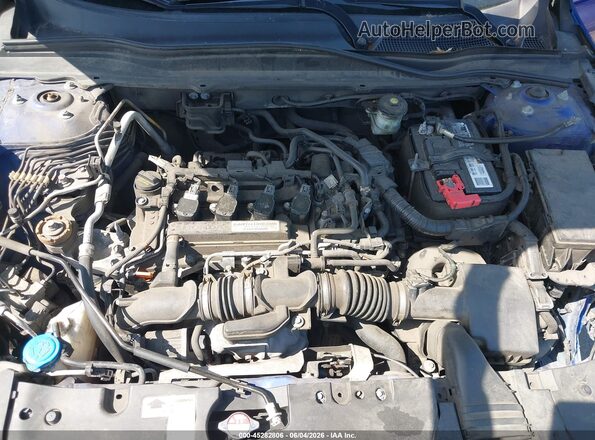 1HGCV1F37JA230122 2018 HONDA ACCORD Blue Rear view