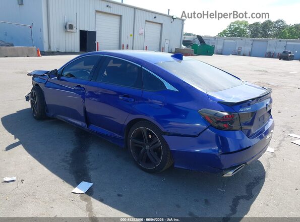 1HGCV1F37JA230122 2018 HONDA ACCORD Blue Rear left