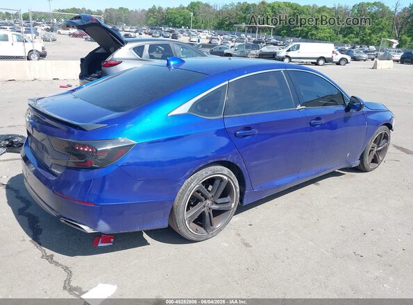 1HGCV1F37JA230122 2018 HONDA ACCORD Blue Rear right
