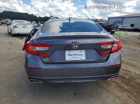1HGCV1F37JA254257 2018 HONDA ACCORD Gray Հետևի տեսք