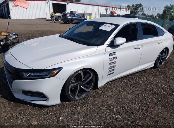 1HGCV1F37KA020122 2019 HONDA ACCORD White Przód lewy