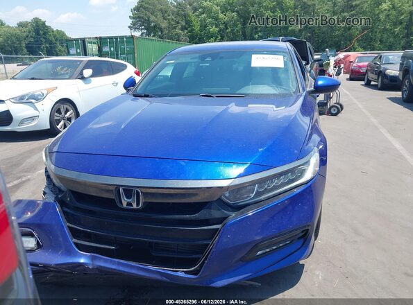1HGCV1F37KA030147 2019 HONDA ACCORD Blue Instrument cluster view