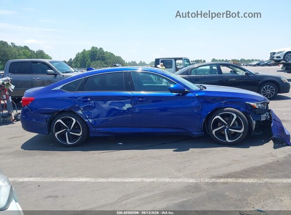 1HGCV1F37KA030147 2019 HONDA ACCORD Blue Rear interior view
