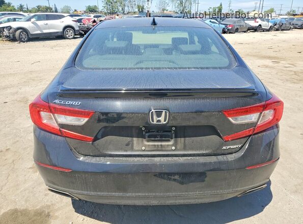 1HGCV1F37KA042394 2019 HONDA ACCORD Black Rear view