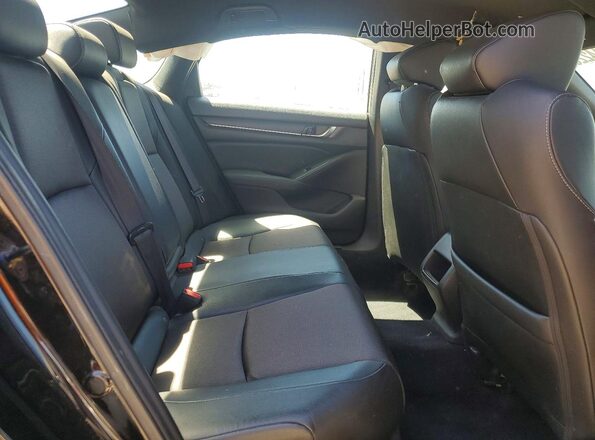 1HGCV1F37KA042394 2019 HONDA ACCORD Black Rear seats view
