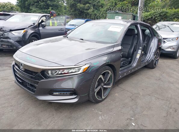 1HGCV1F37KA064847 2019 HONDA ACCORD Серебряный Вид спереди