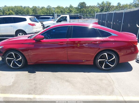 1HGCV1F37KA075279 2019 HONDA ACCORD Red Սալոնի 360 աստիճան տեսք