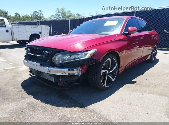 1HGCV1F37KA075279 2019 HONDA ACCORD Red Դիմացի տեսք