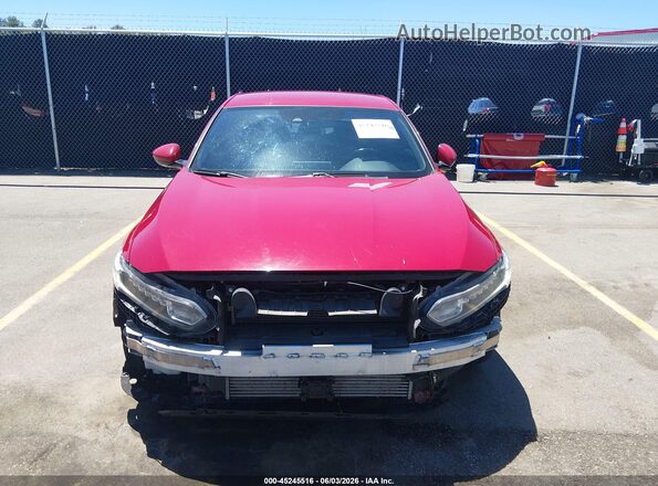 1HGCV1F37KA075279 2019 HONDA ACCORD Red Սարքավորումների վահանակի տեսք