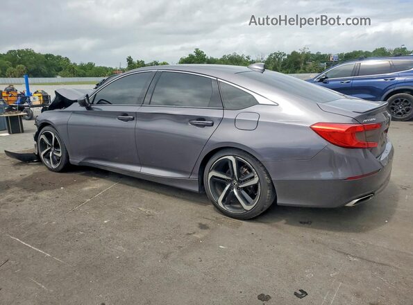 1HGCV1F37KA109396 2019 HONDA ACCORD Gray Tył lewy