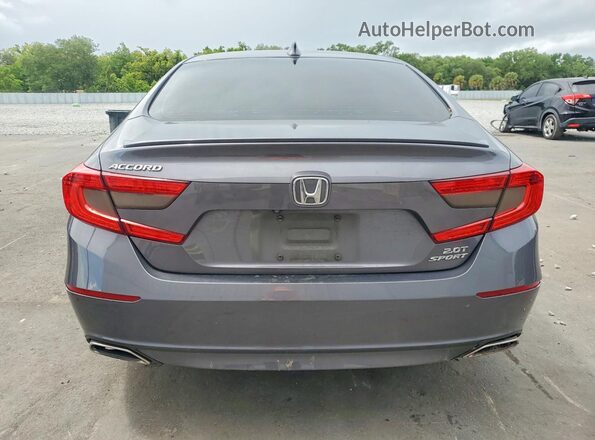 1HGCV1F37KA109396 2019 HONDA ACCORD Gray Widok z tyłu