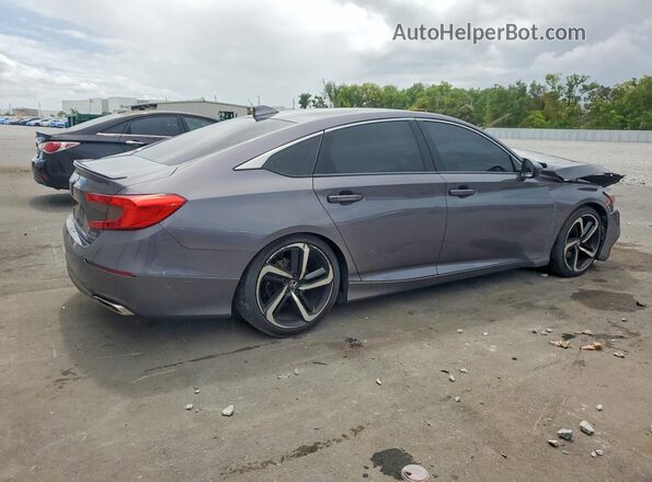1HGCV1F37KA109396 2019 HONDA ACCORD Gray Tył prawy