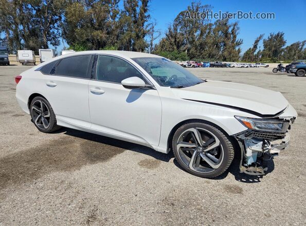 1HGCV1F37KA113660 2019 HONDA ACCORD White Delantero derecho