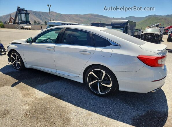 1HGCV1F37KA113660 2019 HONDA ACCORD White Trasero izquierdo