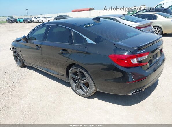1HGCV1F37KA158937 2019 HONDA ACCORD Черный Задняя левая четверть