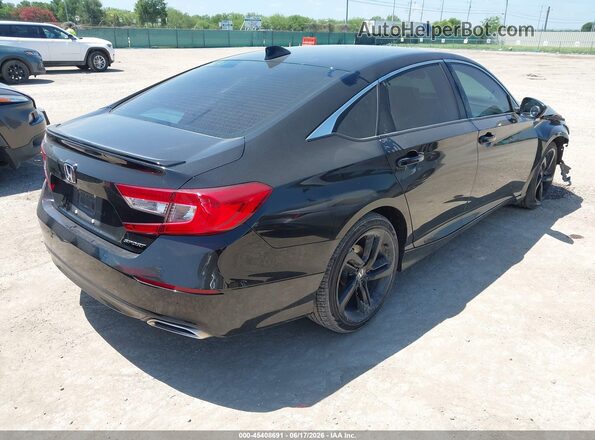 1HGCV1F37KA158937 2019 HONDA ACCORD Черный Задняя правая четверть