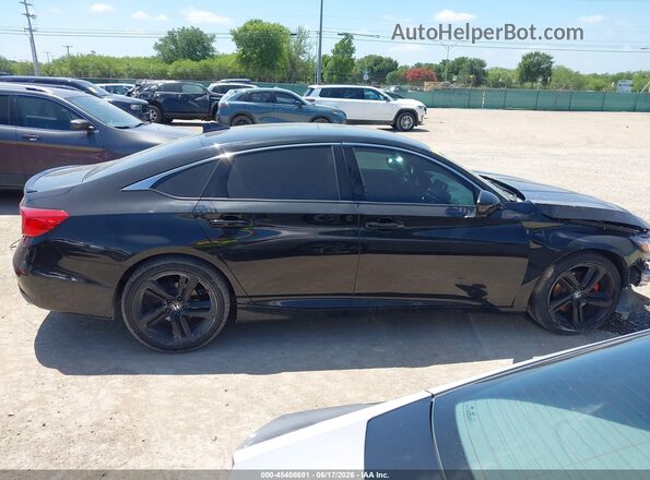 1HGCV1F37KA158937 2019 HONDA ACCORD Черный Вид задней части салона