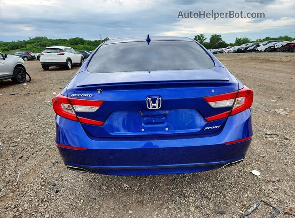 1HGCV1F37LA072626 2020 HONDA ACCORD Blue უკანა ხედი