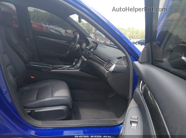 1HGCV1F37LA110047 2020 HONDA ACCORD Blue წინა სალონის ხედი
